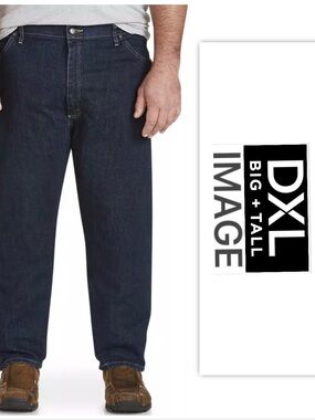 Image Straight Fit Stretch Dark Blue Jeans